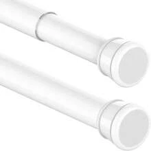 Adjustable Shower Curtain Rod For Bathrooms, Windows, Doors, And Wardrobes - White - View 3