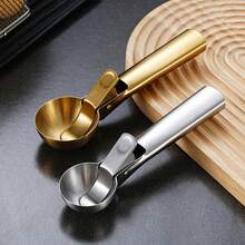 1pc Stainless Steel Ice Cream Scoop With Trigger, Watermelon Seed Spoon, Baking Dough Spoon, Reusable Kitchen Tool, Suitable For Home, Restaurant, Wedding, Party And Dorm Use - Multicolor - View 4