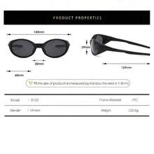 Unisex Outdoor Sports Elliptical Casual Travel Cycling Retro Polarized Eyeglasses, Hip Hop Style - Multicolor - View 4