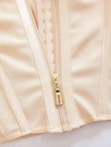 1 pieza Cinturilla Moldeadora con Cierre Frontal Bustier de Compresión Shapewear para Mujer - Albaricoque - Ver 5