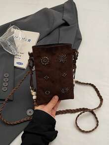 Mobile Phone Bag, Retro Tassel Embellishment Of National Customs, Exquisite Leather Rope With Simple Version, One Shoulder Crossbody Dual-Purpose Design, Light And Compact For Daily Travel, Exquisite Technology Highlights The Texture, All Kinds Of Wear, Showing Unique Personality And Fashion Taste. - Multicolor - View 11