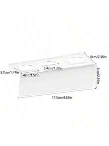 1个多功能浴室梳子架壁挂式收纳盒，无需钻孔 - 無色 - 查看 15