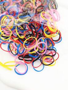 500pcs New Disposable Hair Ties, Hair Elastics, Hair Bands, Hair Accessories - Multicolor - View 3