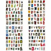 Magazine Letter Stickers Vintage Scrapbook Letters Stickers Small Ransom Alphabet Sticker For Scrapbooking Supplies Journaling Laptop Water Bottle DIY Crafts Gift Junk Journal - Letter-1 - View 2
