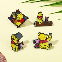 Disney 经典卡通小熊珐琅胸针背包服装首饰金属徽章配饰节日礼物 - 彩色 - 查看 4
