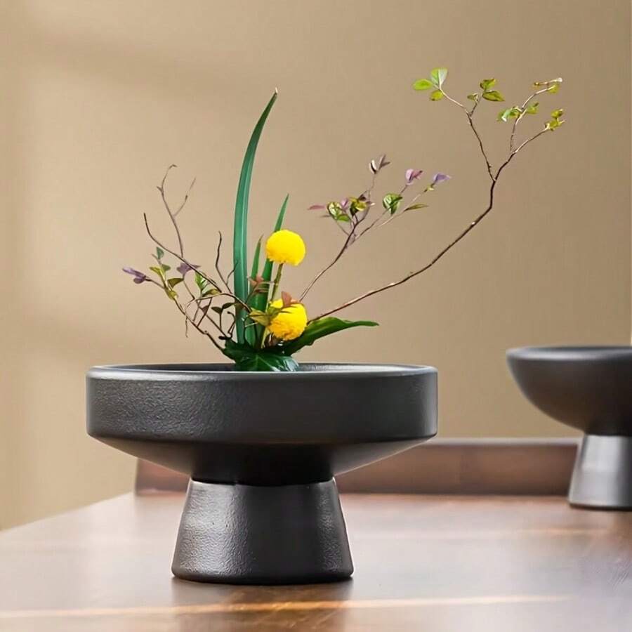 现代简约苔藓球种植套装 - 哑光陶瓷质感花盆，适用于水培（无排水孔），非常适合种植竹子、水稻、香蒲和菖蒲，轻质树脂材质，可用作桌面干果坚果容器或绿植种植盆，室内/室外家居装饰，适用于客厅、卧室、办公室，也可作为室内花园礼物赠送朋友。