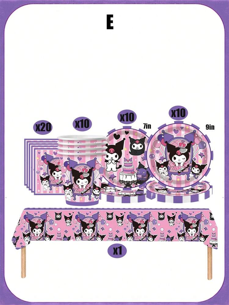Popular Party Decorative Tableware, Party Small Gifts, Purple Birthday Party Gathering Decoration And Arrangement, Essential Theme Decoration For Outdoor, Dining, Camping And Birthday Parties! - Multicolor - View 7