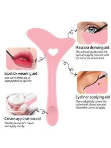 4 piezas/1 pieza Plantilla de delineador de ojos de silicona multifuncional, plantilla de sombra de ojos ahumados todo en uno portátil, plantilla de delineador de ojos de gato y sombra de ojos, conveniente y rápido - Multicolor - Ver 9