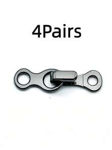 2/4/6/8 Pairs Alloy Invisible Hook And Eye Fasteners, Collar Hooks, Pant Hooks, Leather And Fur Coat Hooks, Anti-Exposure Clasps - Multicolor - View 21