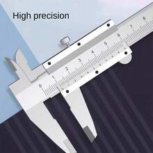 1pc Stainless Steel Vernier Caliper, Precision Measuring Tool For DIY Projects, Battery-Free - A - View 1