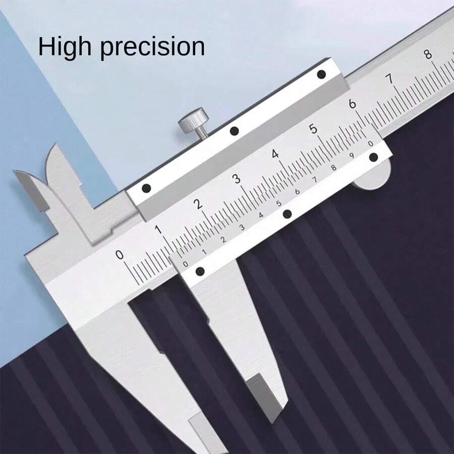 1pc Stainless Steel Vernier Caliper, Precision Measuring Tool For DIY Projects, Battery-Free - A - View 1