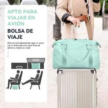 Bolsa Deportiva Para El Gym,Bolsa De Viaje Expandible,Bolsa De Viaje Plegable Para Hombre Y Mujer Tote, Bolsa De Deporte Impermeable Con Compartimentos Para Gimnasio (Verde claro-03),4346100 - Morado Violeta - Ver 3
