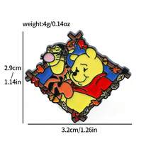 Disney 经典卡通小熊珐琅胸针背包服装首饰金属徽章配饰节日礼物 - 彩色 - 查看 8