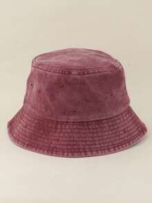 Fashionable Street Style Rhinestone Bucket Hat, Women's Casual Vintage Washed Bucket Hat, Foldable Handmade Rhinestone Sun Protection Hat For Spring & Summer,Beach,Travel - Rhinestones - View 4