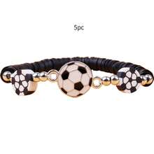 5pcs World Cup Sports Series Bracelets, Basketball, Football, Rugby, Volleyball, Baseball Rope Woven Bracelets - Multicolor - View 14
