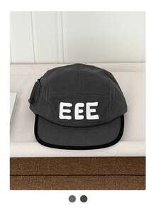 字母英文刺绣平沿宽檐棒球帽，春夏外出修脸嘻哈棒球帽，男士时尚遮阳帽，沙滩度假帽 - 彩色 - 查看 12