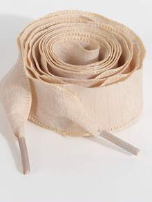 1 Pair/2pcs 120cm Long Geometric Pattern Basic Preppy Style Polyester (Polyester) Pleated Edge Shoelaces, Suitable For School And Daily Wear - Multicolor - View 8