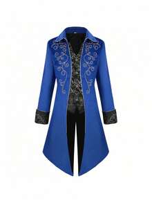 Silver-trimmed Swallowtail Coat Blue