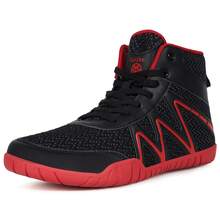 Wrestling Shoes Mens Boxing Shoe Fitness Sneakers Zero Drop Sole - Red - View 7