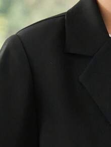 男童休闲西装套装（2件套，含外套和裤子），春夏款 - 黑色 - 查看 8