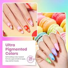 Beetles 36 Colors Gel Nail Polish Set, Pastel Jelly Pink Purple White Green Glitter Gel Kit With Base & Top Coat, Nail Tools, Soak Off UV Nail Art, Salon DIY Manicure Gift For Women - 36 Colors Pastel Neon Rainbow Bright - 查看 2