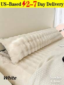 Opulent Extra-Long Faux Rabbit Fur Pillow Cover - Plush Milk Velvet, Faux Fur Body Pillow CoverZippered Opening, Washable In Machine, Contemporary Minimalist Style, Ideal For Bedroom/Guest Room, Great Gift Idea - Nhiều màu - Xem 12