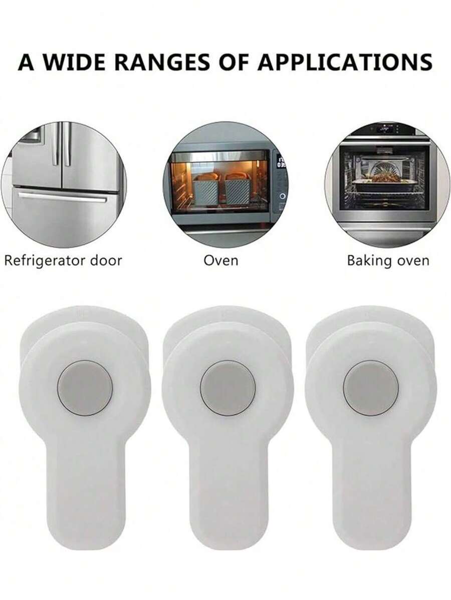 1pc/3pcs Drawer Latch Closer, Home Childproof Anti-Open Drawer Latch, Self-Adhesive Safety Lock, Upgraded Baby Safety Cabinet Lock - Lock - View 1