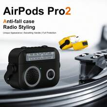 1pc Apple-Shaped Personalized Radio Protective Case, Suitable For AirPods 2/3/4/ Pro 3, Wireless Bluetooth Earphone Case, Pro/Pro 2 Earphone Charging Case, Premium Anti-Drop Earphone Cover - Multicolor - View 2