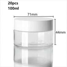 12pcs/Set 30/50/60/80/100/150ml Plastic Empty Jars With White Lids, Cream Containers, Food, Travel Bottles, Household Items - Multicolor - View 6
