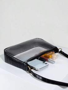 Transparent Baguette Bag, Transparent Coin Purse, Suitable For Concerts, Sporting Events, And Festivals. - 無色 - 查看 4