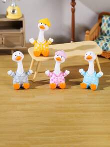 1/4/6/10只迷你可爱创意鸭子，玩具屋/娃娃屋DIY装饰，书房摆件，桌面小雕像微缩模型，树脂小动物，家居装饰，汽车装饰，仙女花园配件，微型可爱鸭子，ABS树脂摆件，树脂动物，鸭子，礼物（颜色随机） - 迷你長脖鴨 - 查看 8