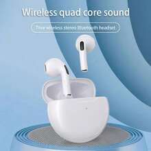 True Wireless Bluetooth Earbuds With Active Noise Cancellation, High-Fidelity Stereo Sound, Wireless Charging Case, Waterproof In-Ear Design, Suitable For Travel, Workout, Gym And Daily Wear - White - View 4