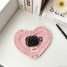 Minimalist Classic Black & White Polka Dot Pattern Glossy Protective Case Compatible With Apple Bluetooth Earphones 2nd, 4th Gen, Suitable For AirPods 2/3/Pro - Black - View 4