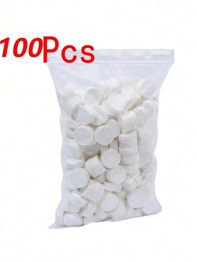 100pcs Compressed Towels - Large Capacity Portable Disposable Compressed Towels, Compact Travel Compressed Face Towels, Makeup Remover Towels. Small Size, Lightweight And Easy To Carry, Suitable For Travel And Business Trips Outdoor Use. Multi-Functional Cleaning And Wiping, Hygienic Travel Cleaning Wipes. Travel Essential Household Items (100pcs/50pcs/20pcs/1pc)