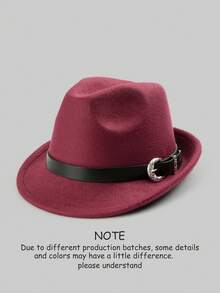 1pc Women's Hat, Solid Color, Bohemian Style, Metal Hat Band Decoration, Suitable For Daily Commute - Top Hat - View 15