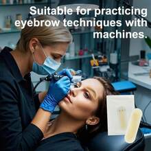 10Pcs Permanent Eyebrow Practice Skin Makeup Tattoo Teacher Practical Sticker Beginner Adhesive Eyebrow Practice Tool - Multicolor - View 3