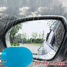 Car Rearview Mirror, Left Rearview Mirror Rain Repellent Film - Enhance Safety And Visibility, Allows Driving In Rainy And Foggy Weather, Full Screen Anti-Fog And Anti-Rain Film - A - View 3
