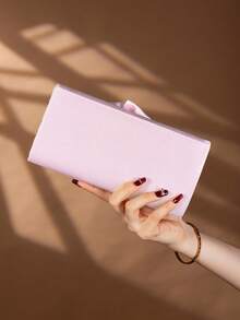 REMANLAND Elegant Satin Solid Color Party Clutch, Luxurious Women's Evening Bag, Suitable For Parties, Galas And Other Occasions - Pink - View 7