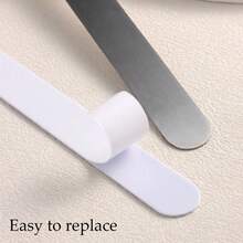 Replaceable Nail Buffing Strip Tool Set, Including Detachable And Replaceable Nail Files & Stainless Steel Nail Plates, Half-Moon Shaped, Diamond Shaped And Straight Nail File Strips, Reusable, Nail Trimming And Polishing Tools, DIY Nail Salon Supplies. - Multicolor - View 3