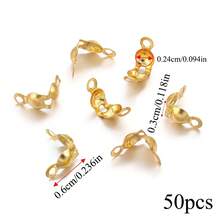 50颗不锈钢珠子、螺旋环和连接器，用于DIY项链、手链和珠宝制作 - 金色 - 查看 7