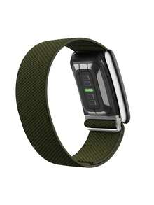 Dây đeo đồng hồ SuperKnit Luxe 5.0 – Tương thích với 5.0/MG – Tương thích ECG, Phụ kiện hiệu suất cao cho thiết bị đeo theo dõi sức khỏe và thể dục – Kim loại cao cấp - xanh quân đội - Xem 3