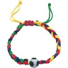 5pcs World Cup Sports Series Bracelets, Basketball, Football, Rugby, Volleyball, Baseball Rope Woven Bracelets - Multicolor - View 5