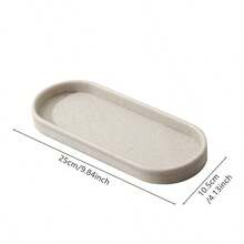 1件树脂浴室配件套装，浴室配件，浴室套装，牙刷架，皂液器，漱口杯，梳妆托盘，皂盒，浴室储物罐，台面收纳架，仿石浴室装饰 - 米色 - 查看 20