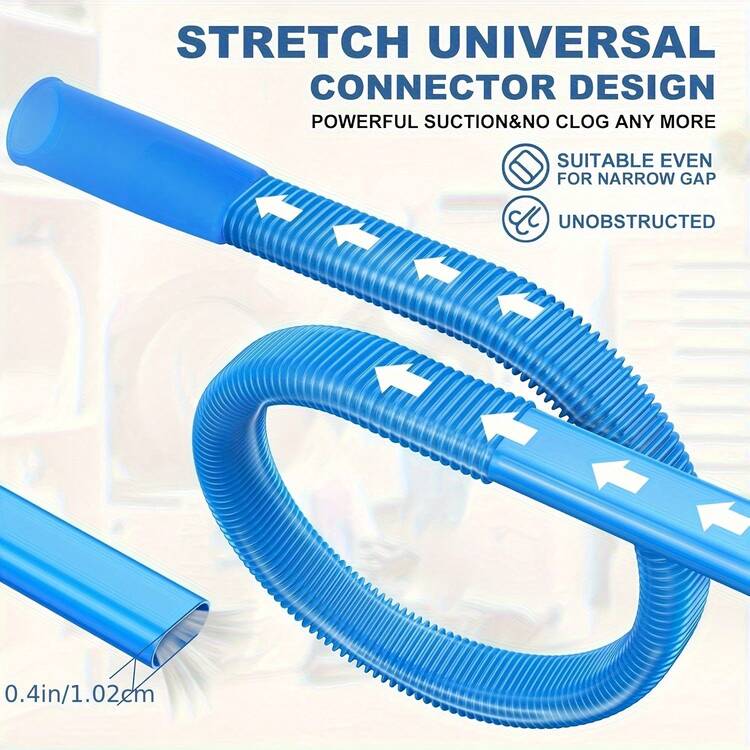 1pc Flexible Dryer Vent Cleaner Hose, Universal Vacuum Attachment For Lint Removal, Deep Reach Laundry Vent Cleaning Tool, Fire Prevention Essential, 1-Pack - Upgraded Version - View 5
