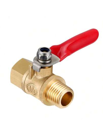 Válvula de bola de 1/4 de pulgada NPT, compresor de aire, válvula de latón, cierre macho hembra, pequeño