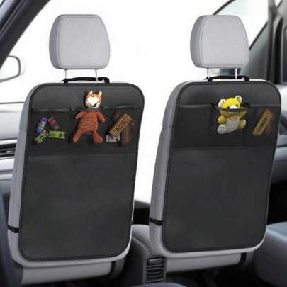 Conjunto de 2 capas para almofadas de encosto, especialmente projetadas para a parte de trás do banco. Almofada protetora grande para o banco traseiro. Almofada protetora para o pedal do banco traseiro.