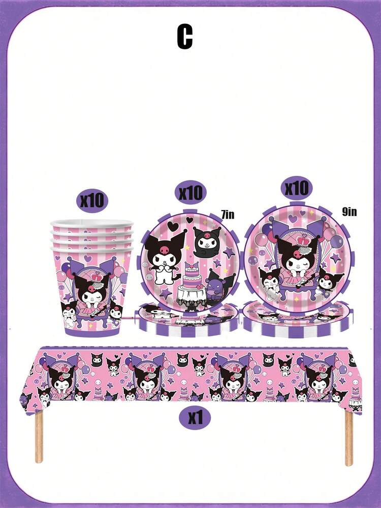 Popular Party Decorative Tableware, Party Small Gifts, Purple Birthday Party Gathering Decoration And Arrangement, Essential Theme Decoration For Outdoor, Dining, Camping And Birthday Parties! - Multicolor - View 15