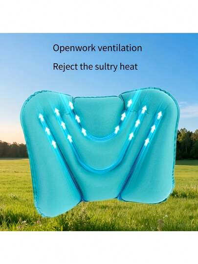 Cojín lumbar inflable de tipo presión para viajes aéreos de larga distancia, soporte lumbar, respaldo y ayuda para dormir; portátil en trenes de alta velocidad.