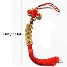 1 pieza/2 piezas Amuleto de calabaza con moneda antigua de cobre china Feng Shui, nudo chino talismán auspicioso, cuerda roja, regalo de buena suerte, riqueza, salud y éxito para amigos y parejas en 2026 - multicolor - Ver 6