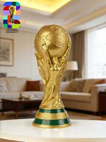 2026 FIFA 世界盃官方授權獎盃複製品，金色冠軍盃樹脂雕像，足球收藏紀念品，居家辦公室桌面裝飾，足球迷運動紀念禮物 - 多色 - 查看 2